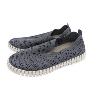 ILSE Jacobsen Tulip 139 Perforated Slip-On Sneaker Women's Blue Size US8 EU38